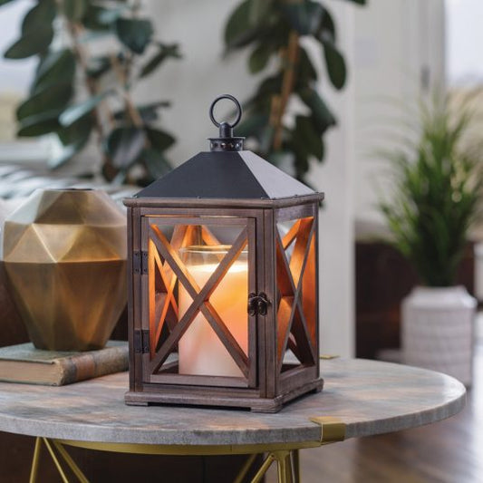 Weathered Espresso Fragrance Warmer Lantern