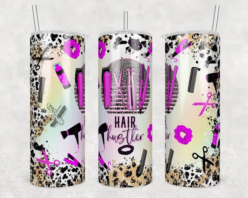 Hair Hustler Leopard Tumbler