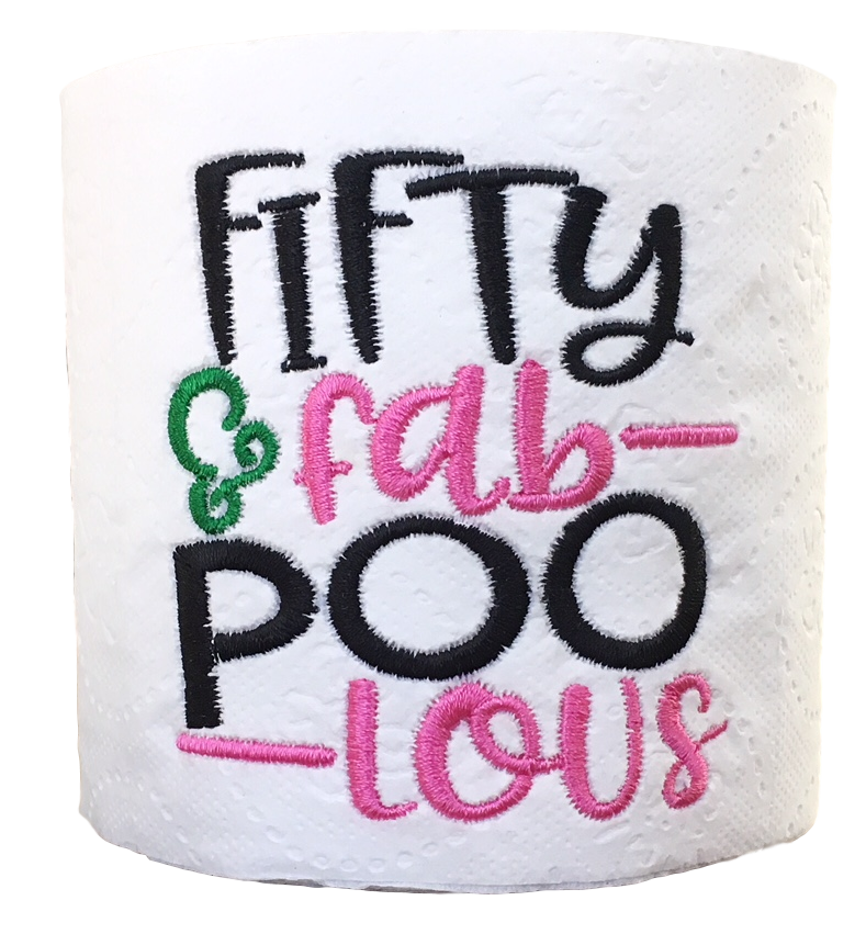 50 Years Old (Pink) Embroidered Toilet Paper