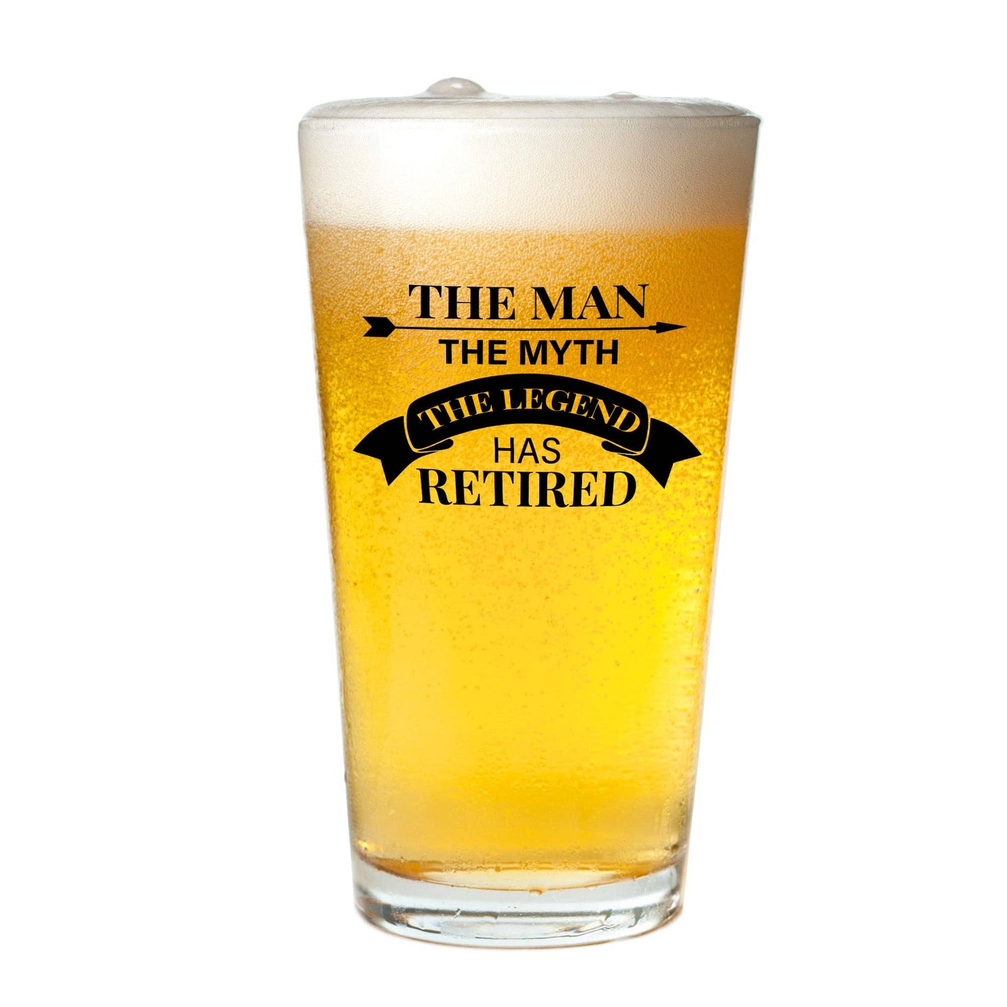 The Man The Myth The Legend Has Retired Beer Glass