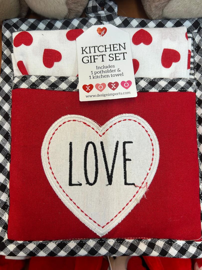 Heart Love Potholder Gift Set