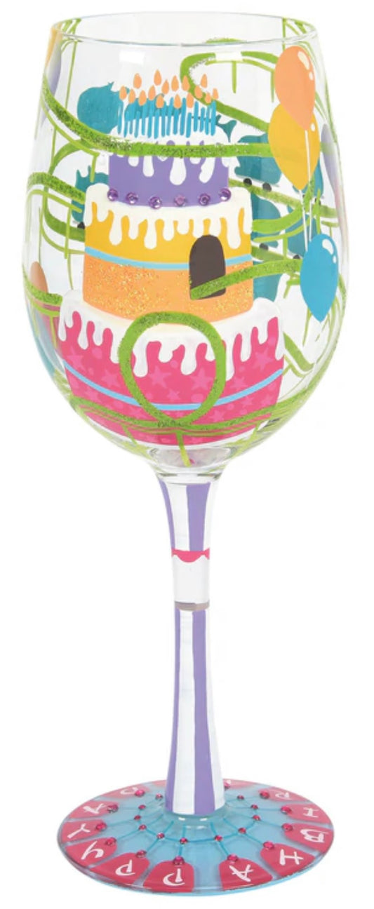 “Birthday Roller Coaster” Lolita Wine Glass