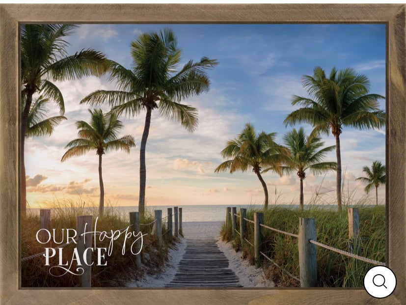 Our Happy Place Framed Art