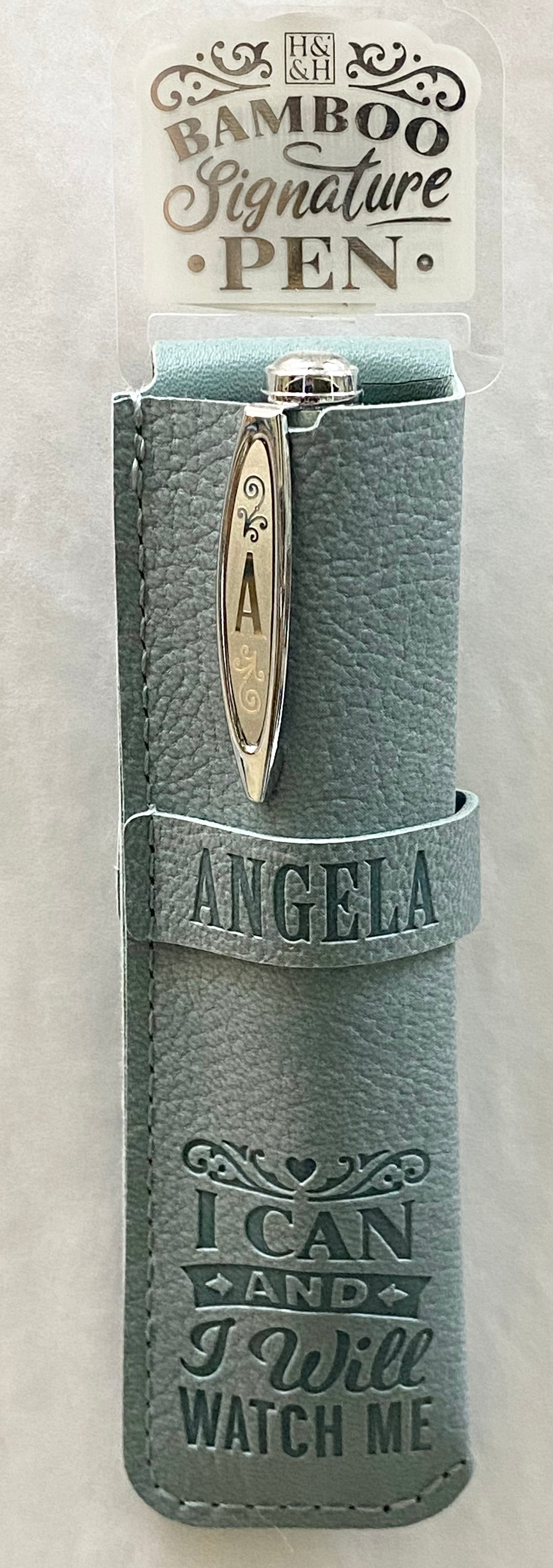 Angela Bamboo Name Pen