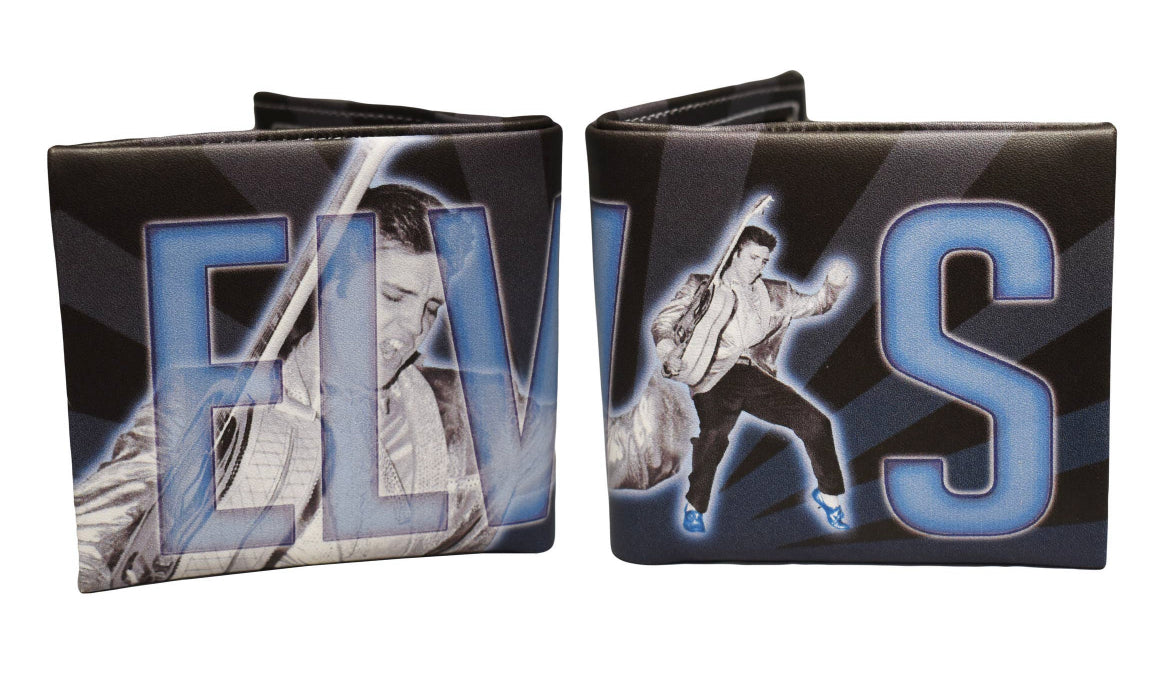 Elvis Presley Bi Fold Blue Suede Shoes Wallet
