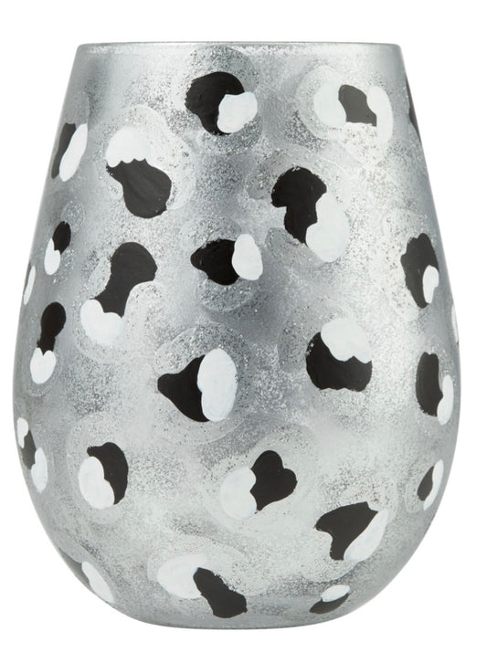 Snow Leopard Lolita Stemless Wine Glass