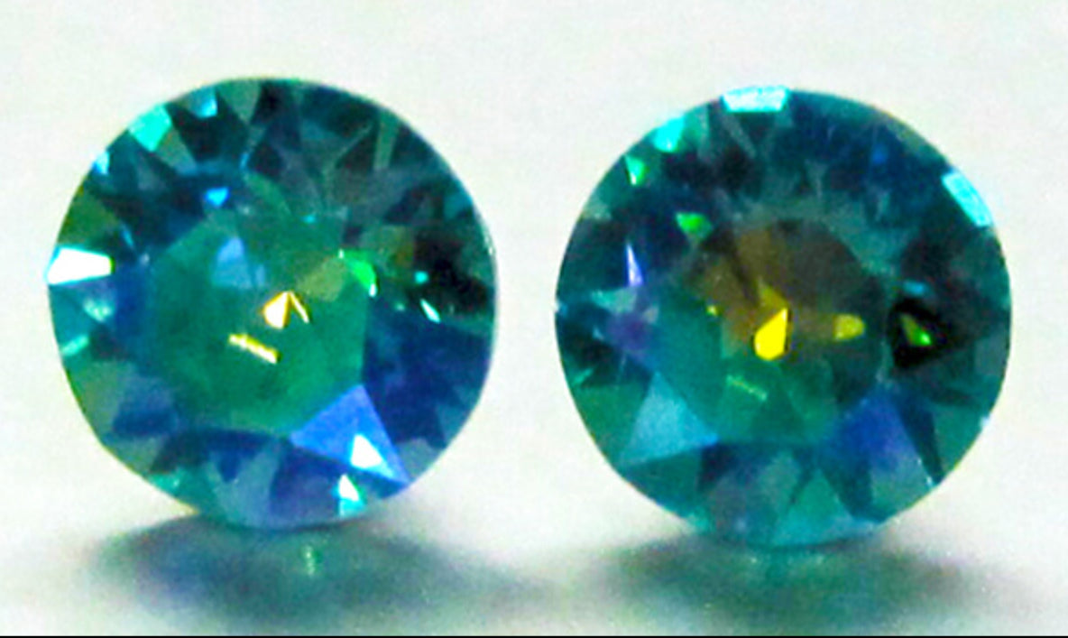 Aqua Aura Diamond Cut Earrings