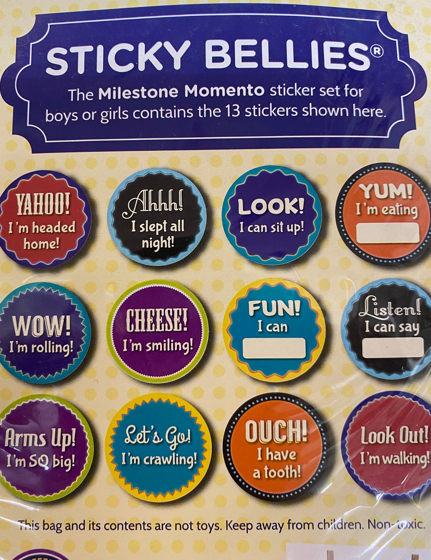 Milestone Momento Baby Sticker Set