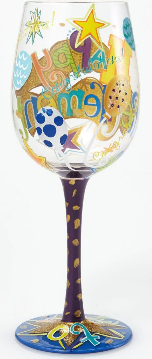 Happy Retirement Lolita Wine Glass