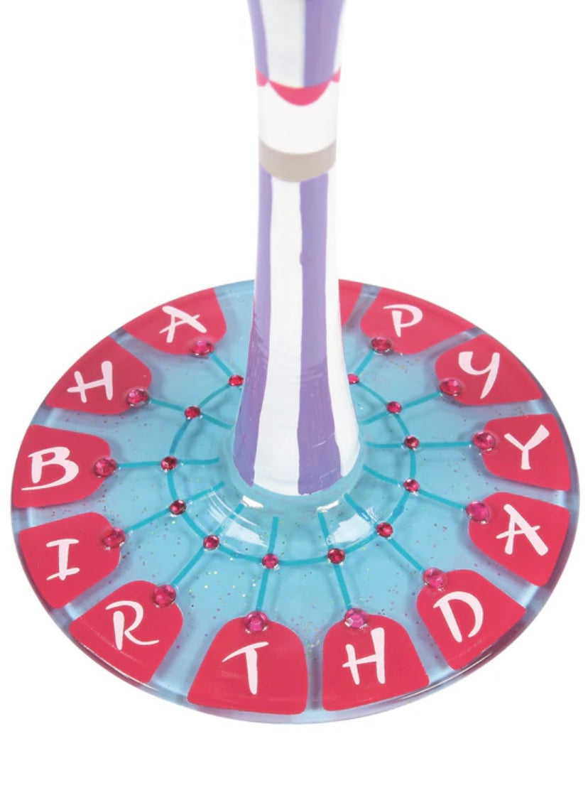 “Birthday Roller Coaster” Lolita Wine Glass
