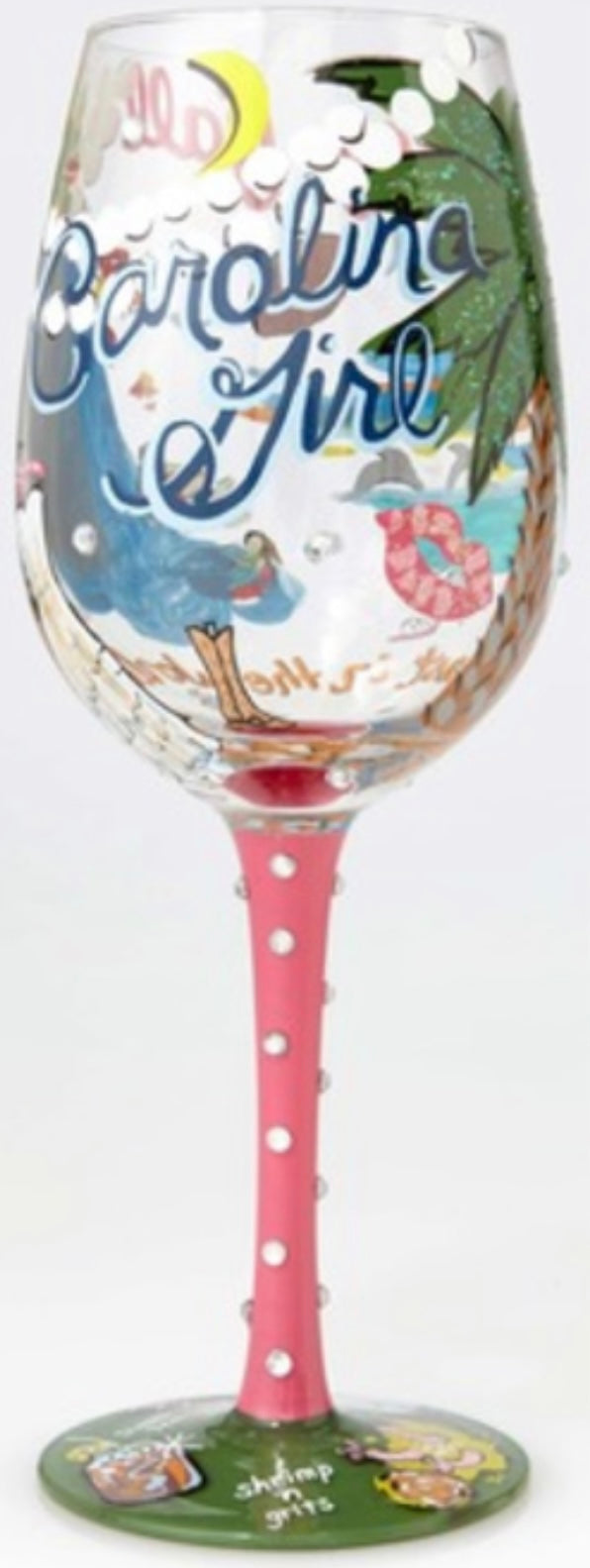 Carolina Girl Wine Glass by Lolita from Enesco