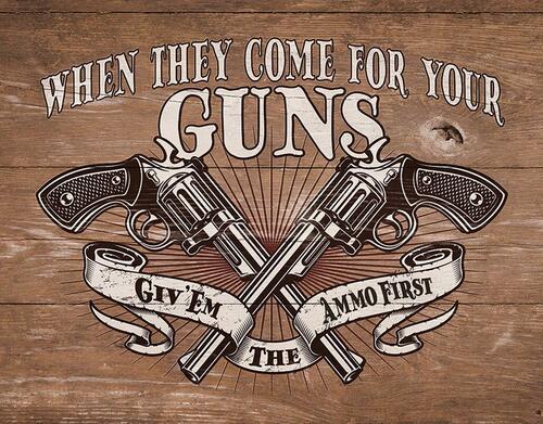 When They Come For Your Guns..Tin Sign