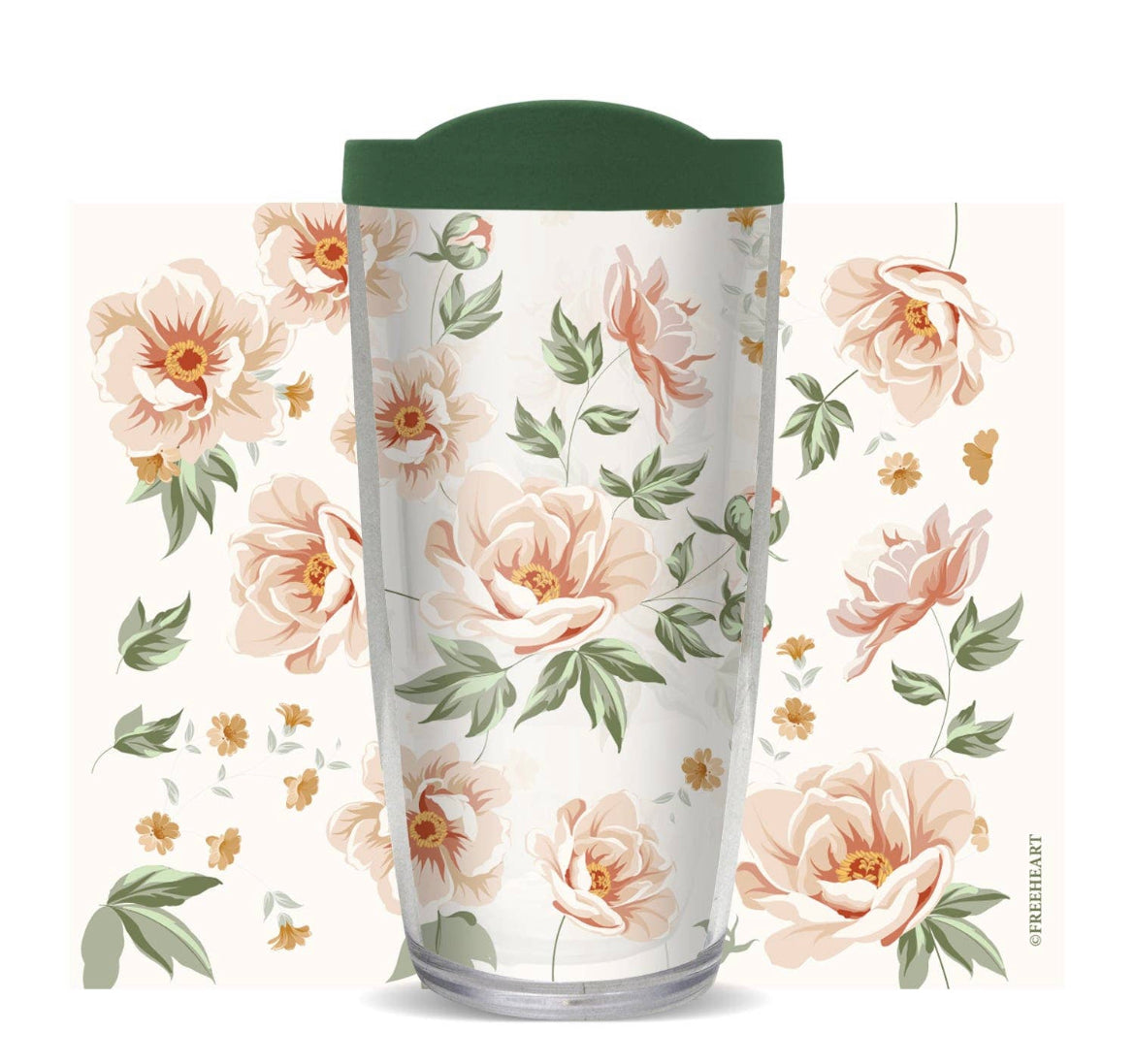 Floral Rose Tumbler