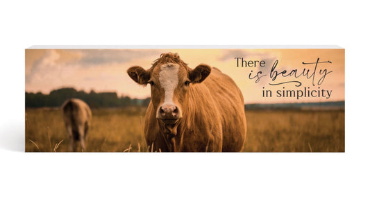 There Is Beauty In Simplicity Wood Block Decor