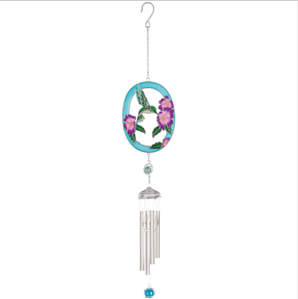 Hummingbird Floral Windchime