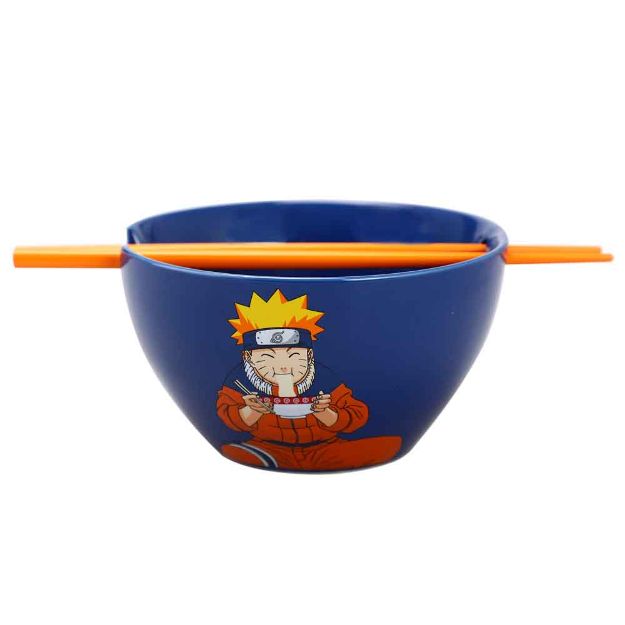 Naruto Blue Ramen Bowl with Chopsticks