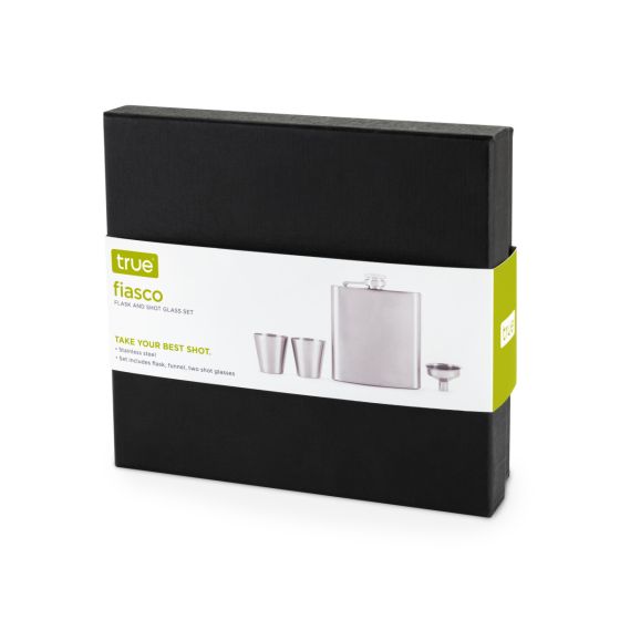 Fiasco Flask And Shot Glass Gift Set