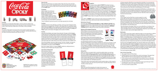 Coca-Cola Opoly Game