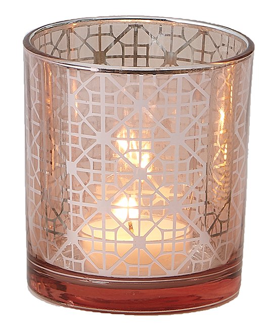 Rose Gold Cylinder Candle Holder