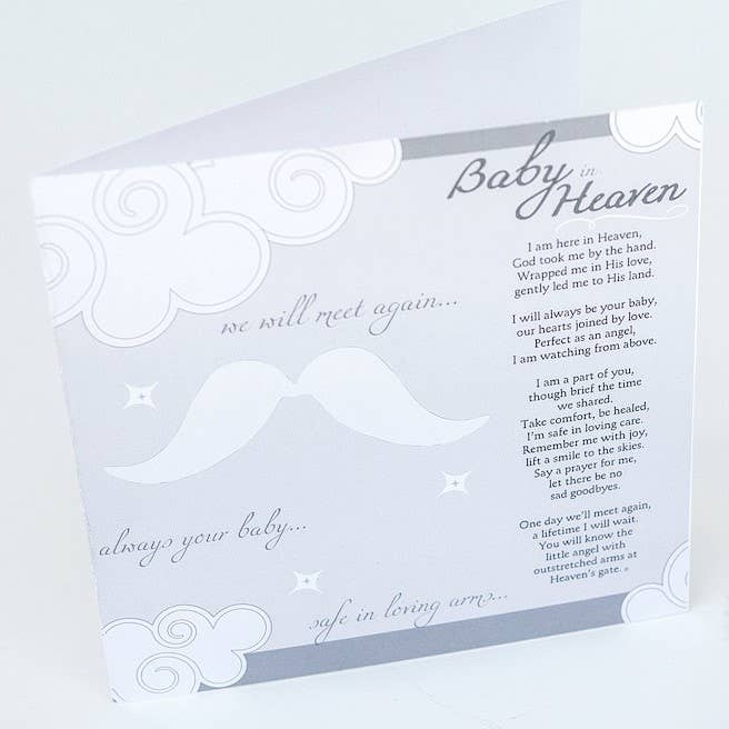 Baby in Heaven Infant Memorial Clear Mosaic Cross