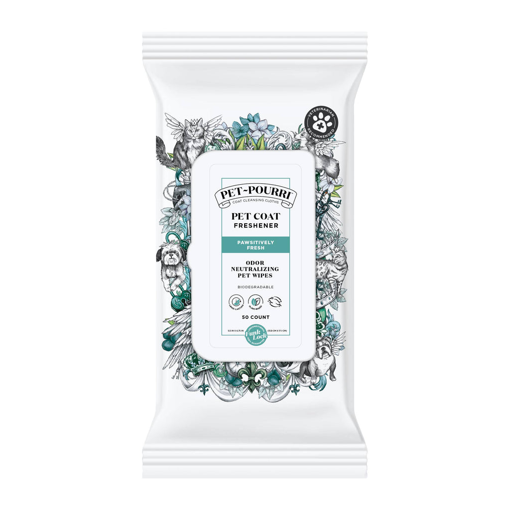 Pet Coat Wipes - 50ct - Pawsitively Fresh Scent