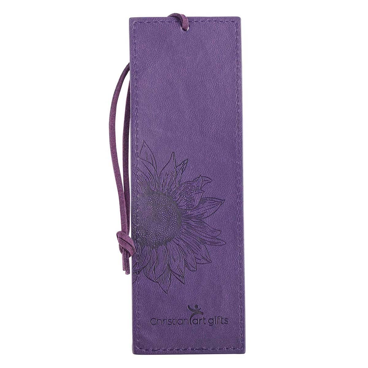 She is Clothed..Purple Faux Leather Bookmark