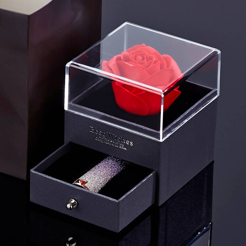 Luxury Delicate Rose/Soap Jewelry Box