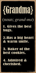 Grandma Dictionary Definition Wood Sign