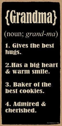 Grandma Dictionary Definition Wood Sign
