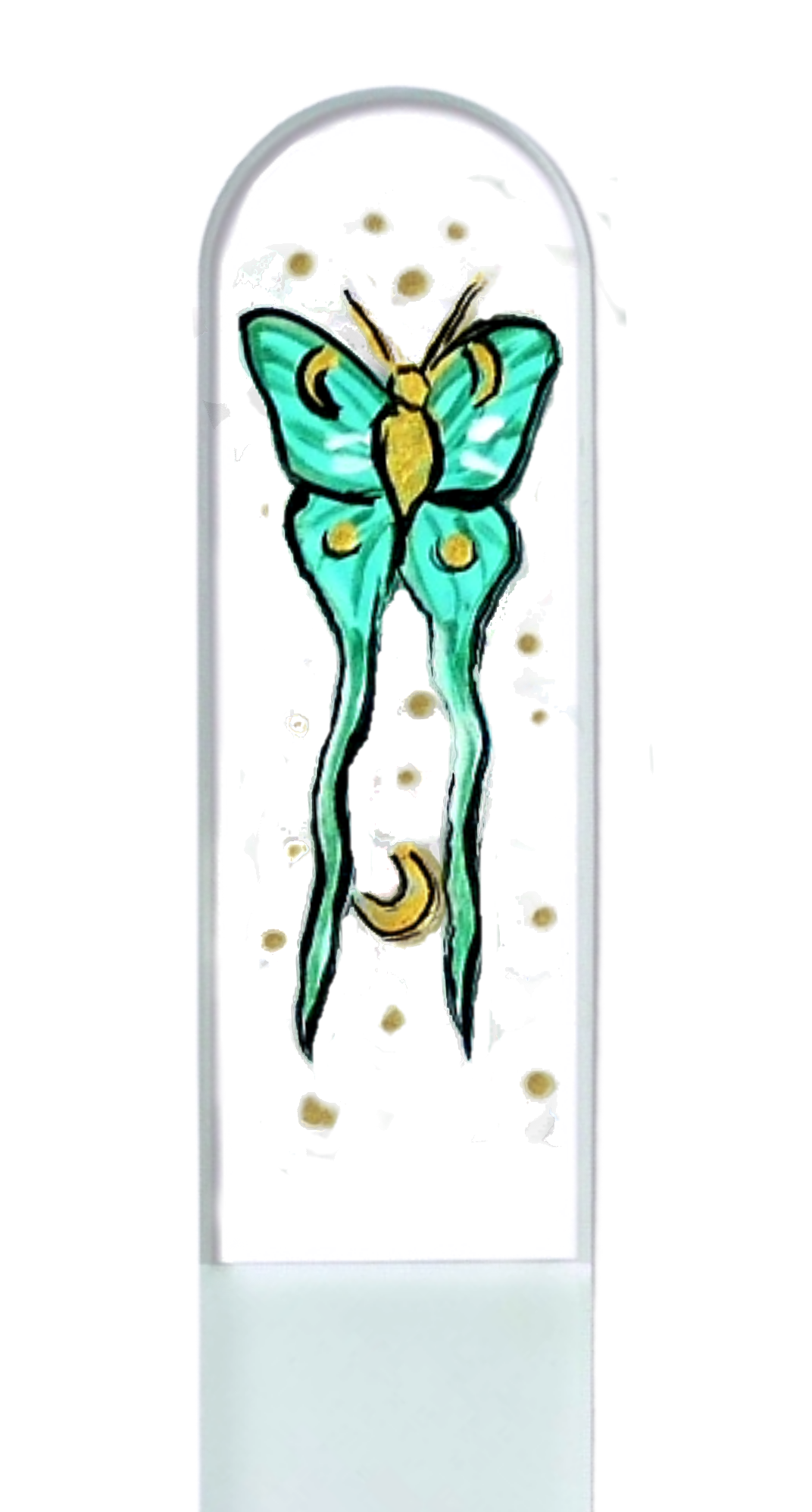 Moon Moth Luna New Beginnings Hand Painted Crystal Nail File: Large