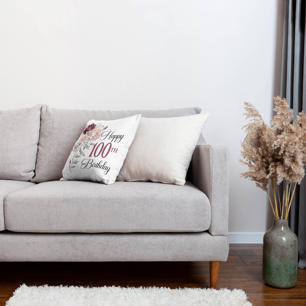Happy 100th Birthday Pillowcase w/Pillow