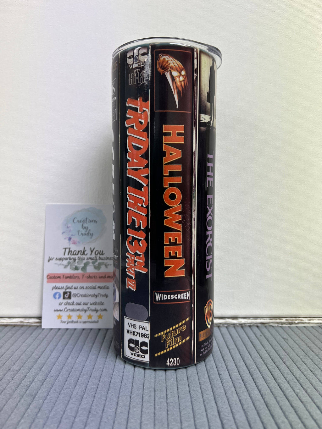 Old School VHS Horror Movies- Stainless Steel Tumbler: 20oz
