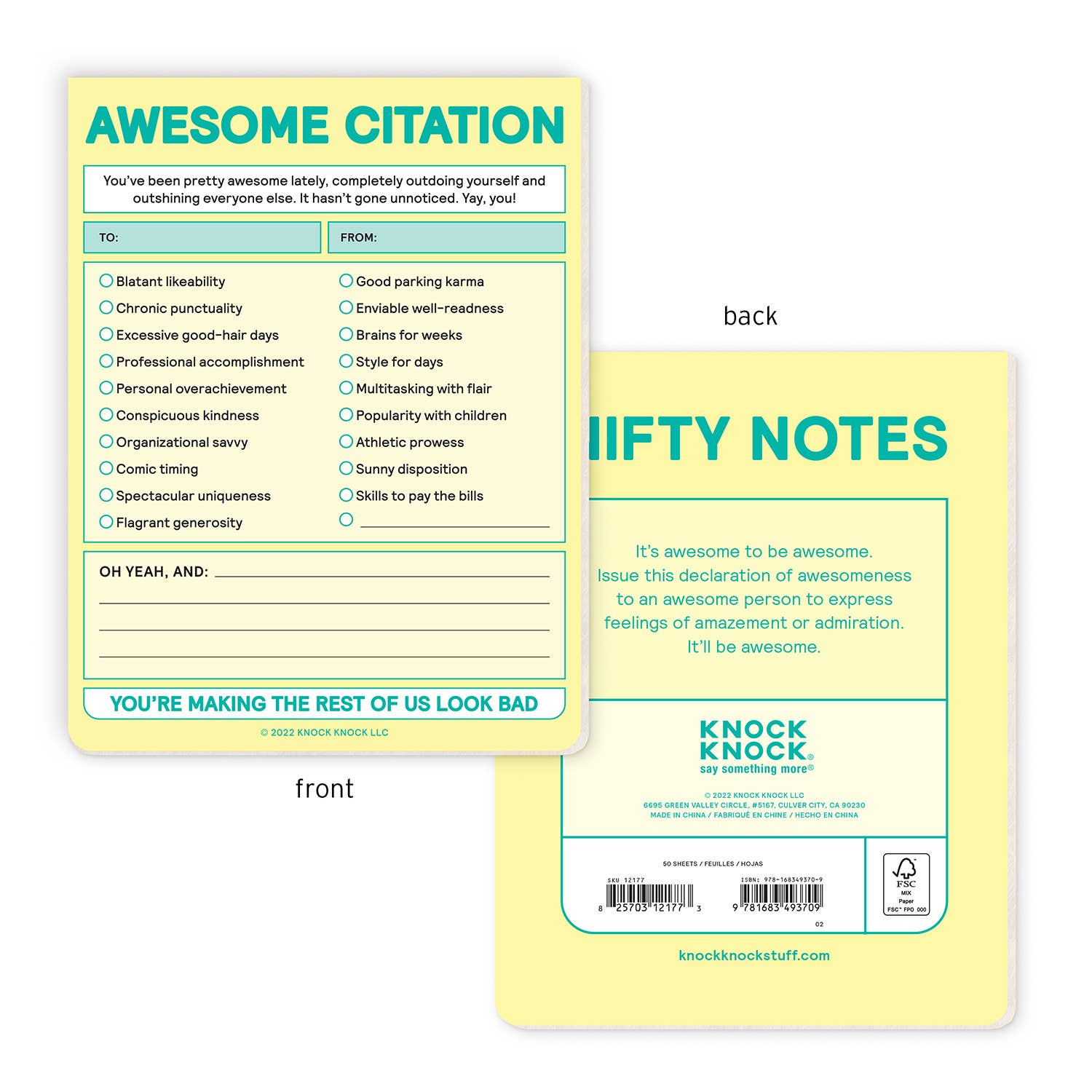 Awesome Citation Nifty Note Pad