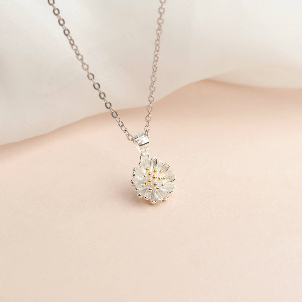 Happy 13th Birthday Daisy Sterling Silver Necklace