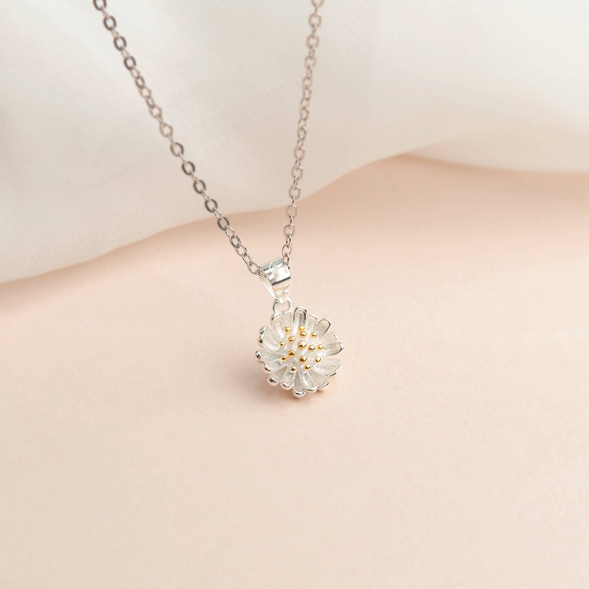 Happy 13th Birthday Daisy Sterling Silver Necklace