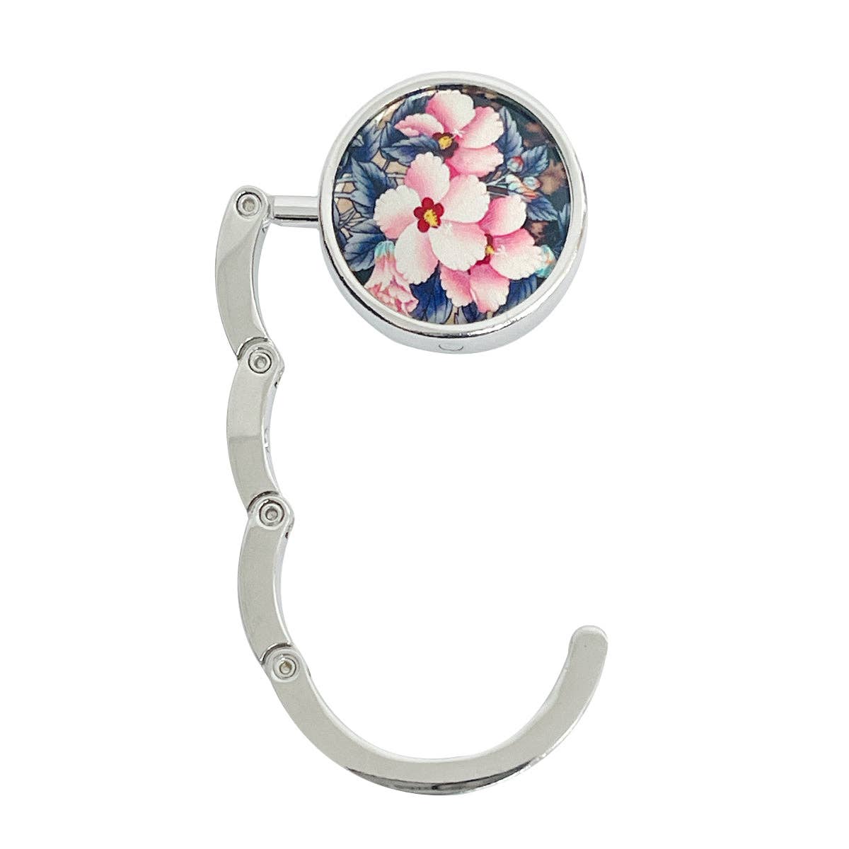 Foldable Handbag Hanger: Pink Daisies