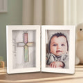 Baby Dedication Cross Keepsake Frame Shadow Box