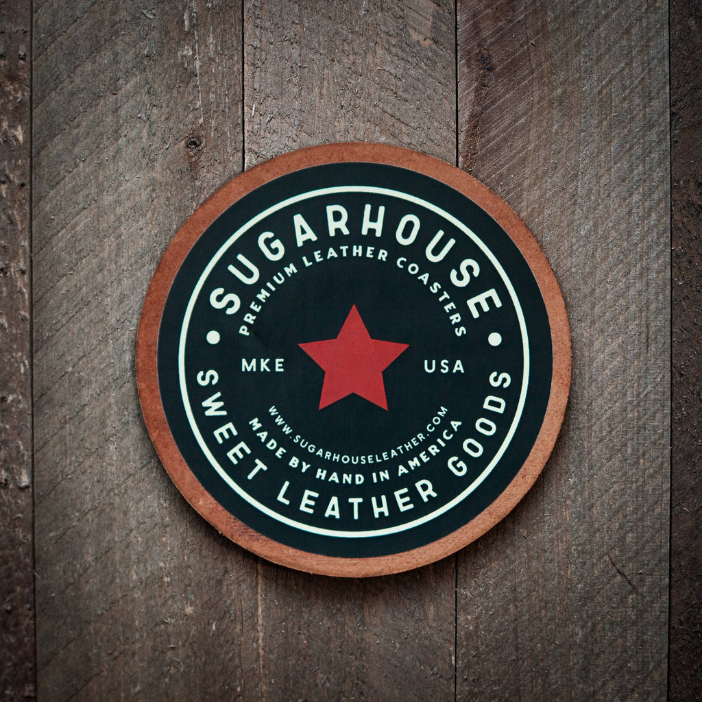 Arizona Bronco Leather Coaster