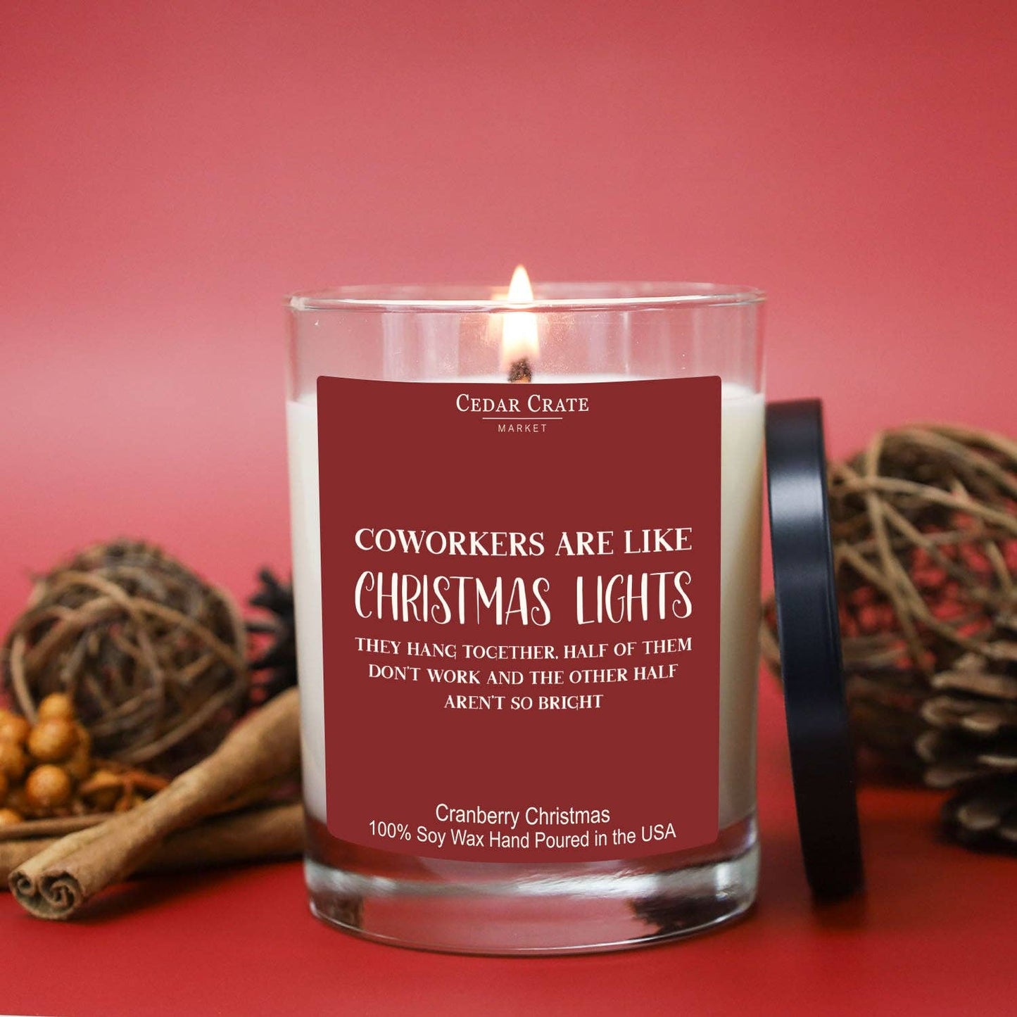 Coworkers Are Like Christmas Lights Color Candle