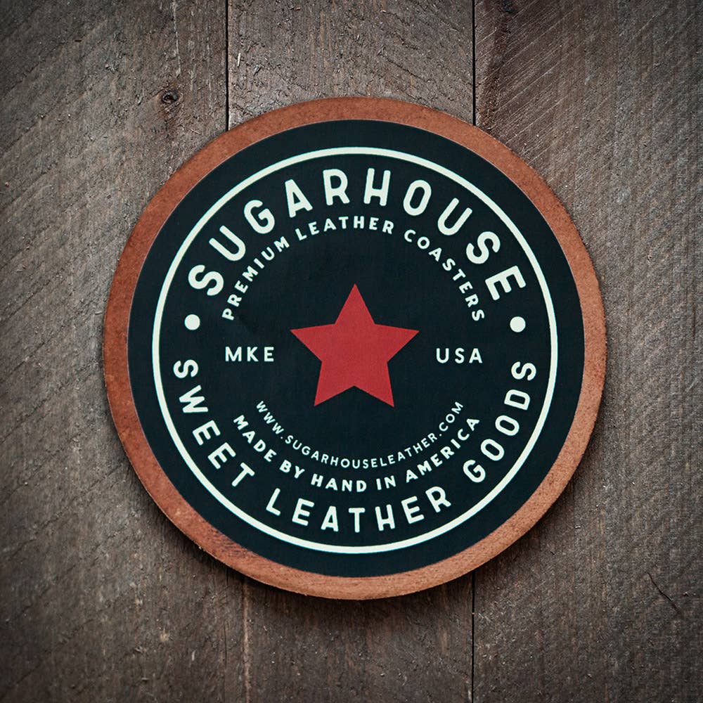 Arizona State Silhouette Leather Coaster