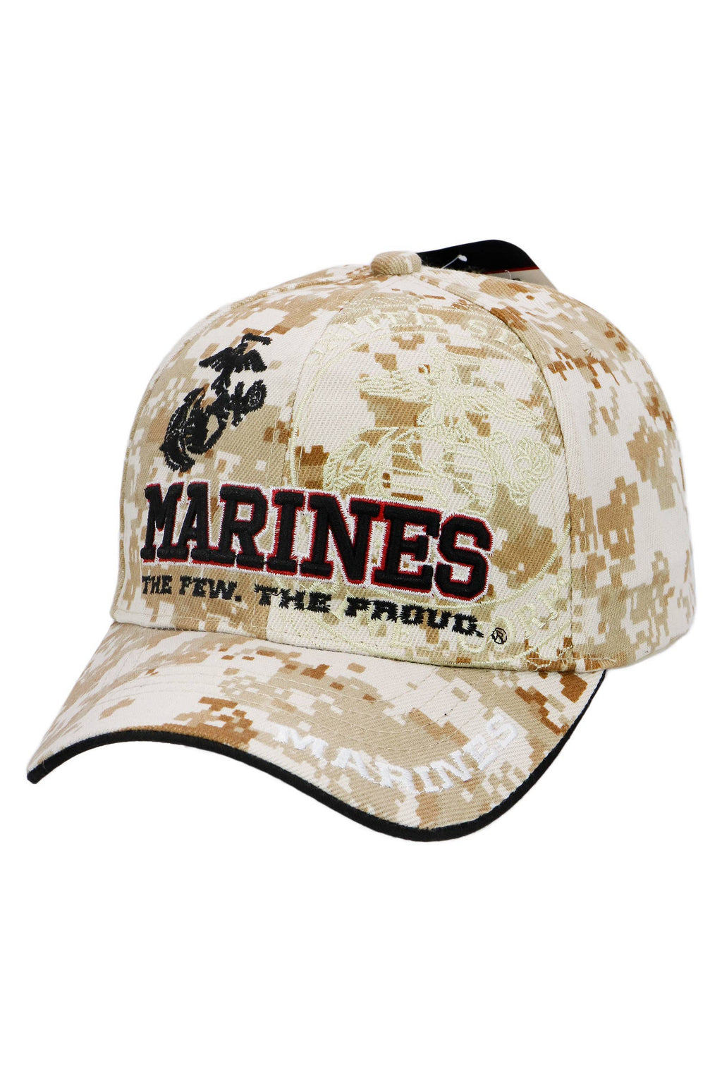 U.S. Marine Corps Logo Licensed Baseball Cap: DESERT DIGITAL CAMO / ONE SIZE