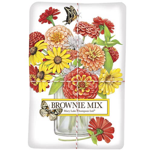 Zinnia Jar Towl with Brownie Mix
