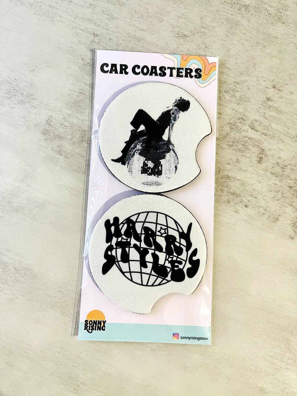 Harry Styles Disco Ball 2 Car Coasters