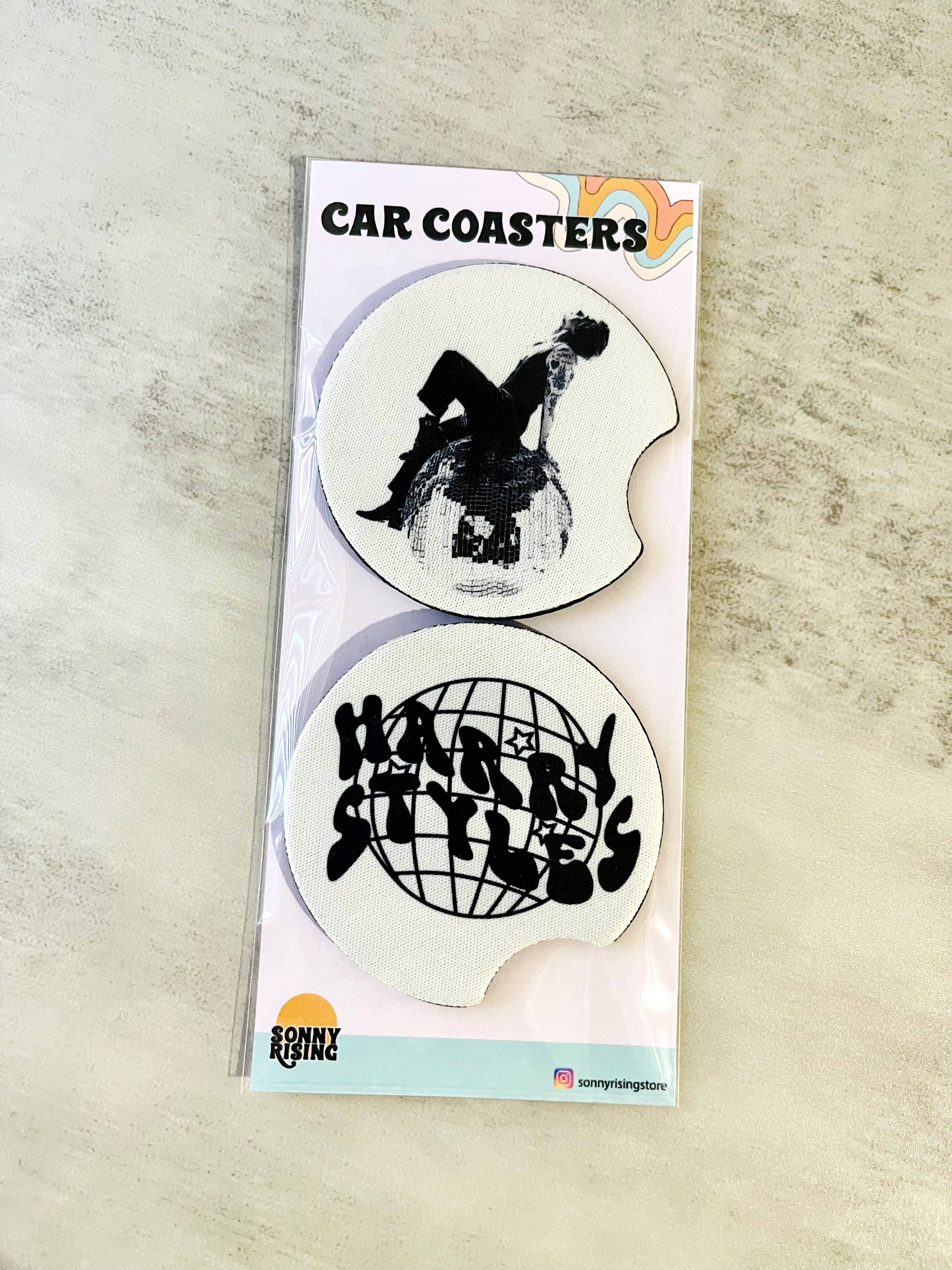 Harry Styles Disco Ball 2 Car Coasters