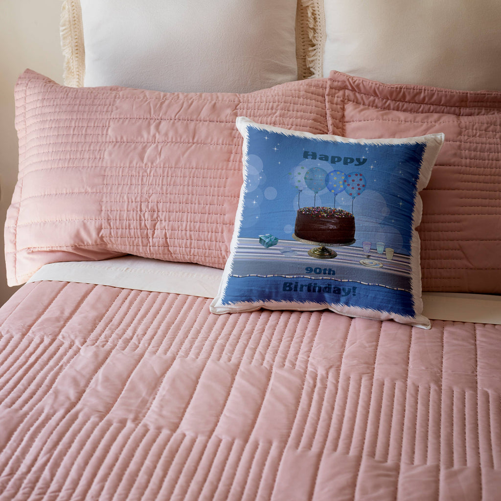 Happy 90th Birthday Pillowcase w/Pillow