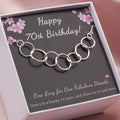 Happy 70th Birthday Sterling Silver Necklace Jewelry Set