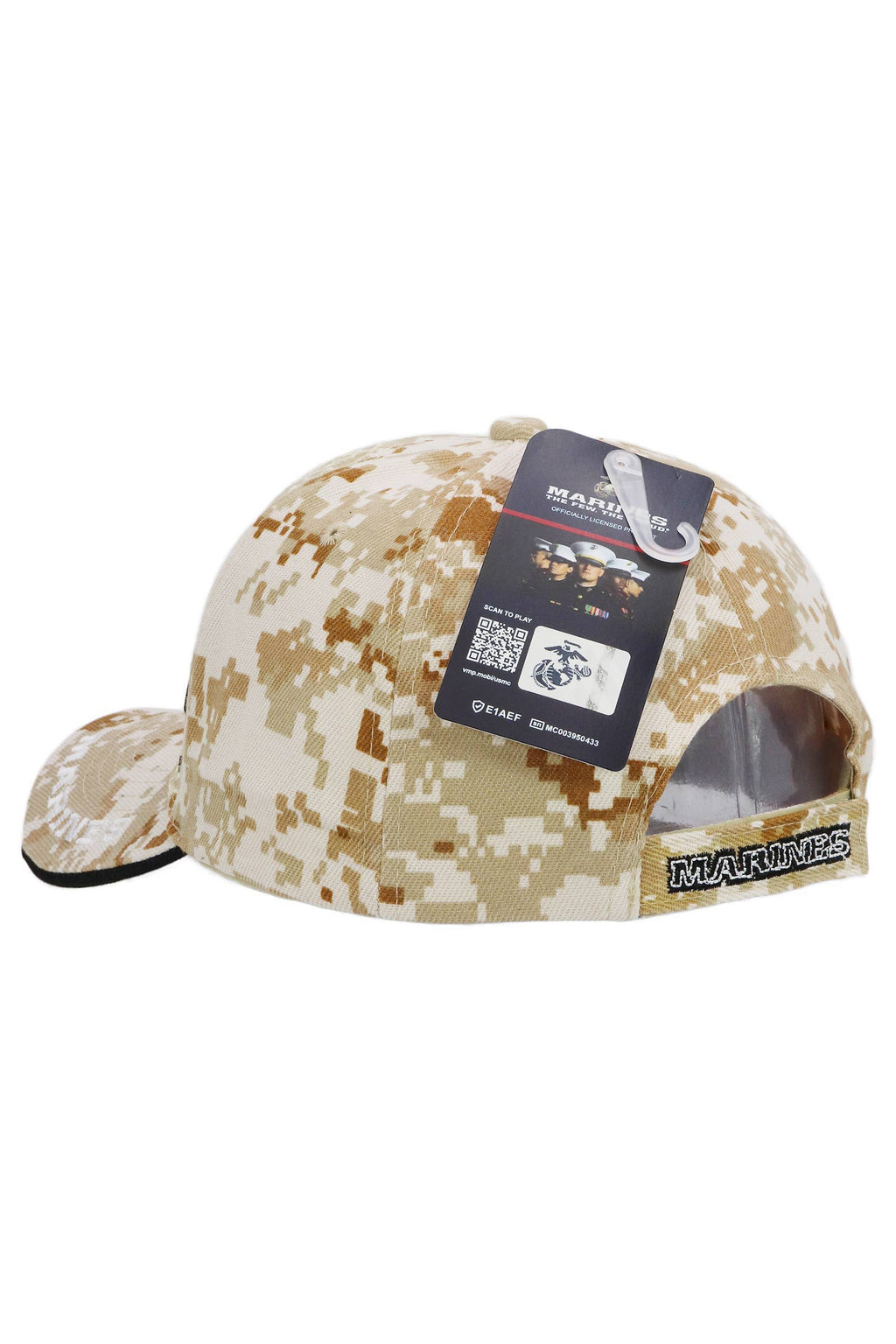 U.S. Marine Corps Logo Licensed Baseball Cap: DESERT DIGITAL CAMO / ONE SIZE