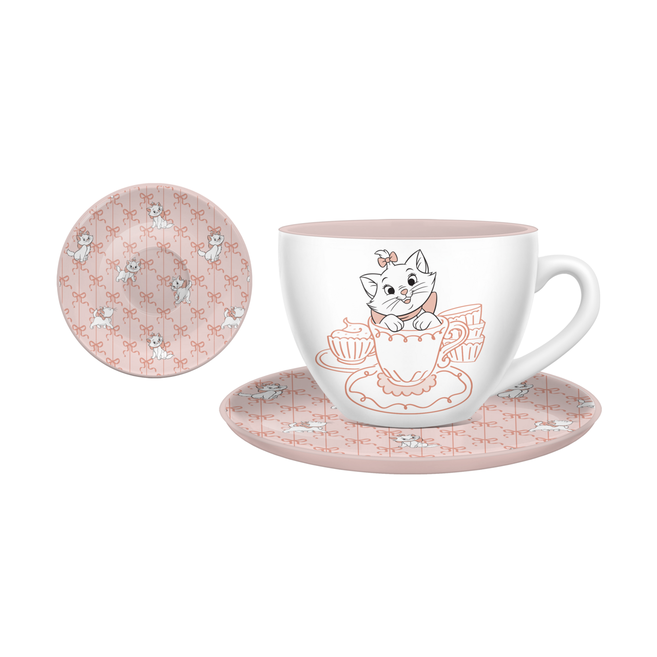 Aristocats Marie 22oz Oversized Ceramic Teacup w Saucer