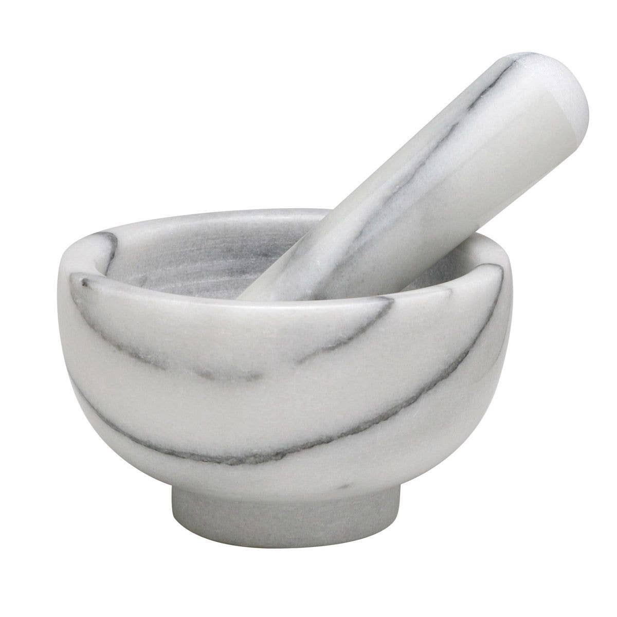 HIC Kitchen Marble Mortar And Pestle - Thumbnail 5