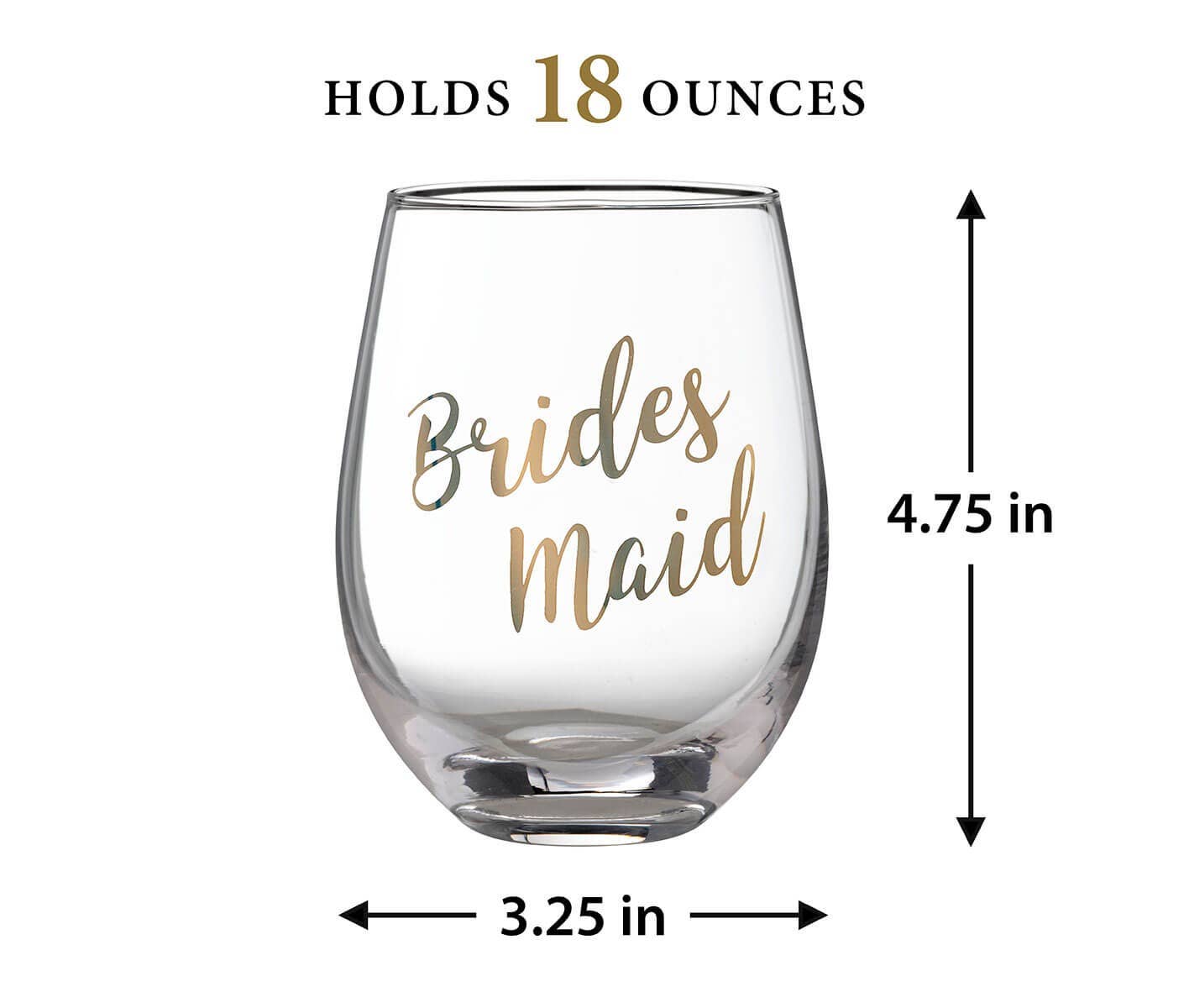 Bridesmaid Stemless Wine Glass